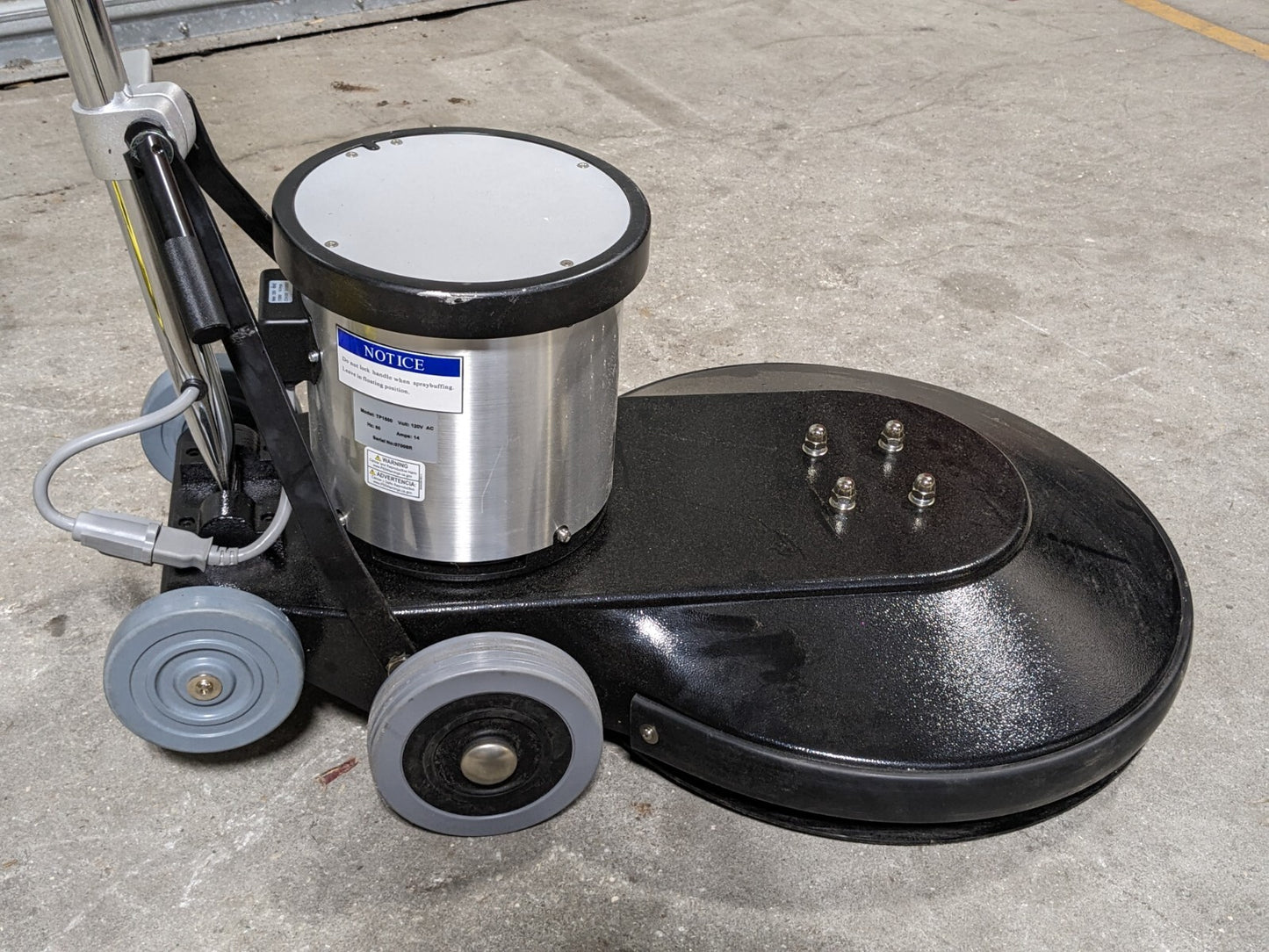 Task Pro 20" Electric Floor Burnisher 1.5 HP 1500 RPM Max. 120v TP1500