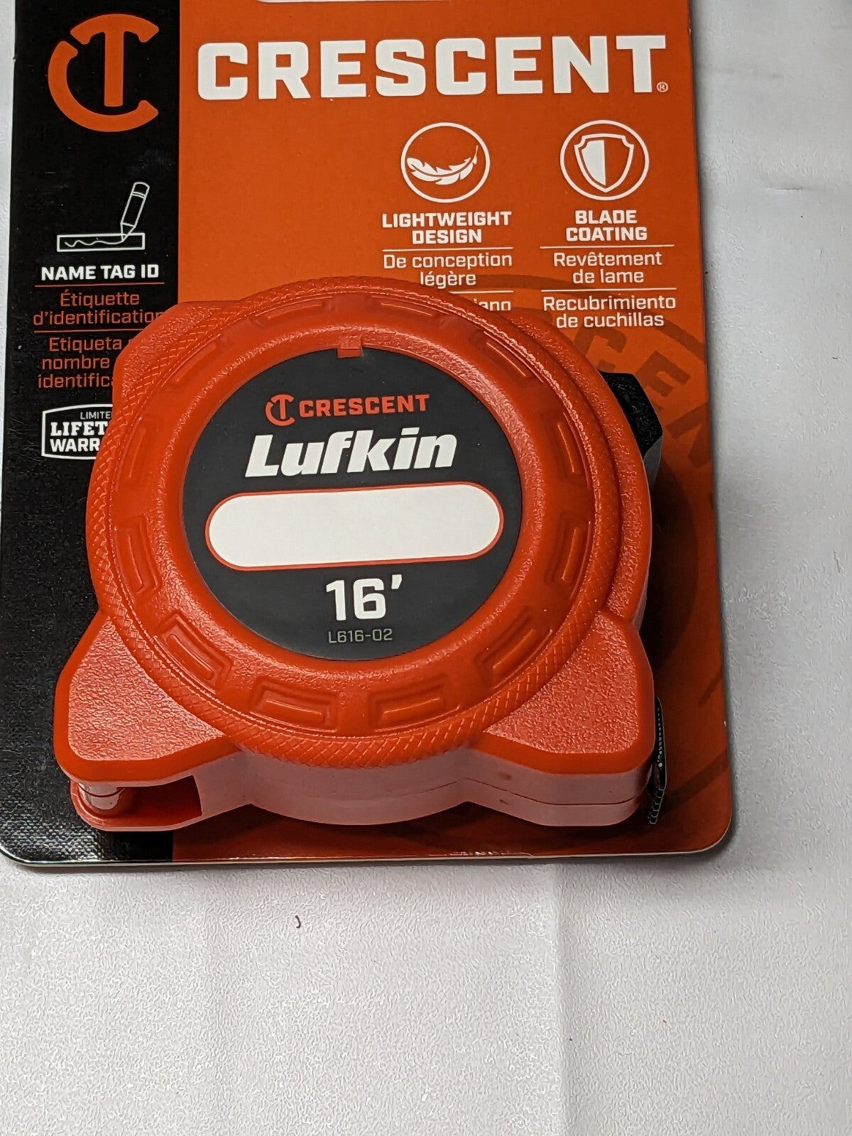 LUFKIN Tape Measure: 16' Long, 3/4" Width, Yellow Blade Qty 2 L616-02