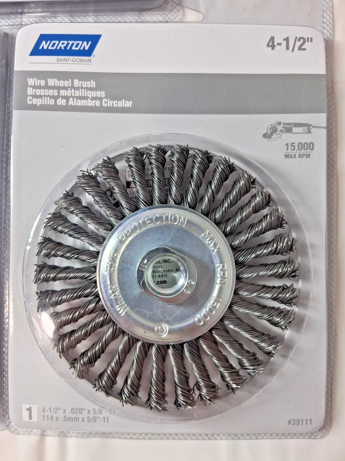 Norton Stringer Bead Wheel Brush 4-1/2" Wheel Dia 66252839111