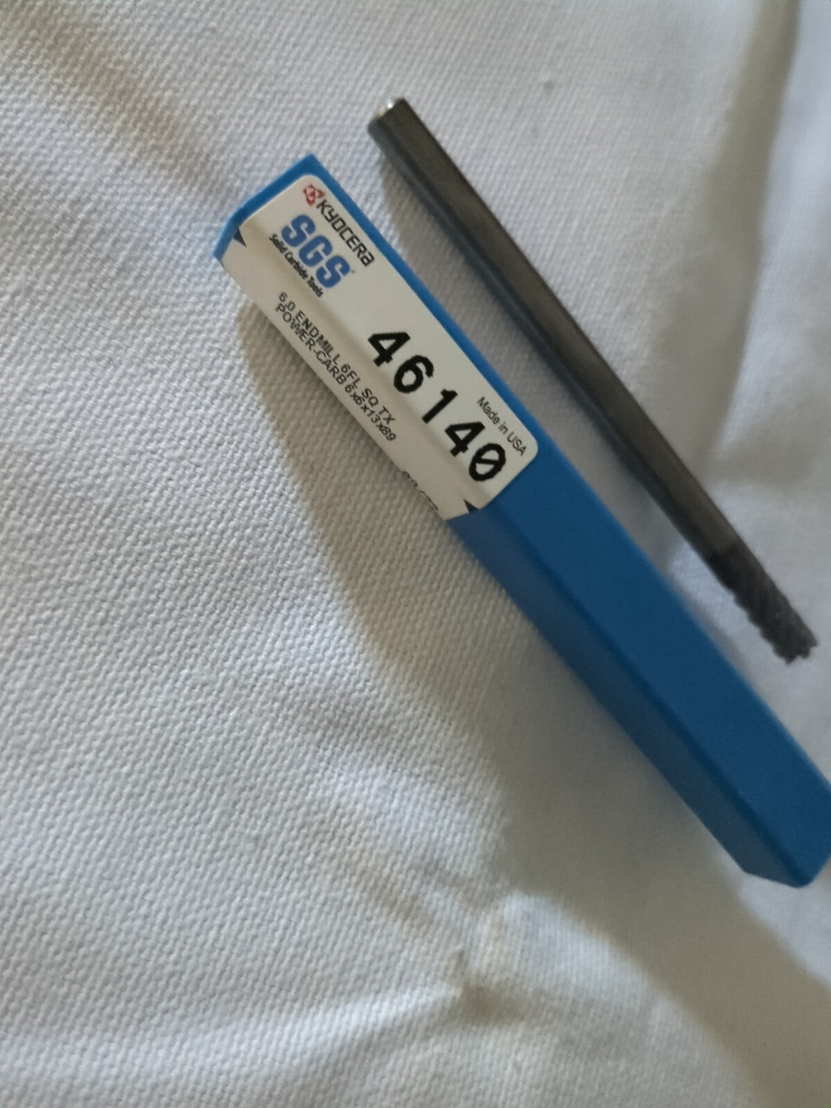 SGS Square End Mill: 6 mm Dia, 13 mm LOC 6fl carbide 46140