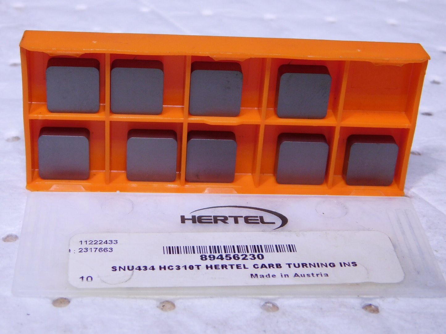 Hertel Carbide Turning Inserts SNU434 HC310T Qty-9 89456230