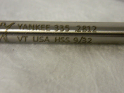 Yankee 9/32" High Speed Steel 6 Flute Chucking Reamer QTY 2 72291180