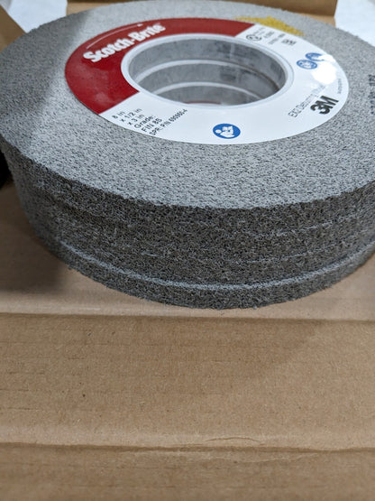 3M EX2 Deburring Wheel, 8 in x 1/2 in x 3 in 8S FIN, Qty 4 7010366637