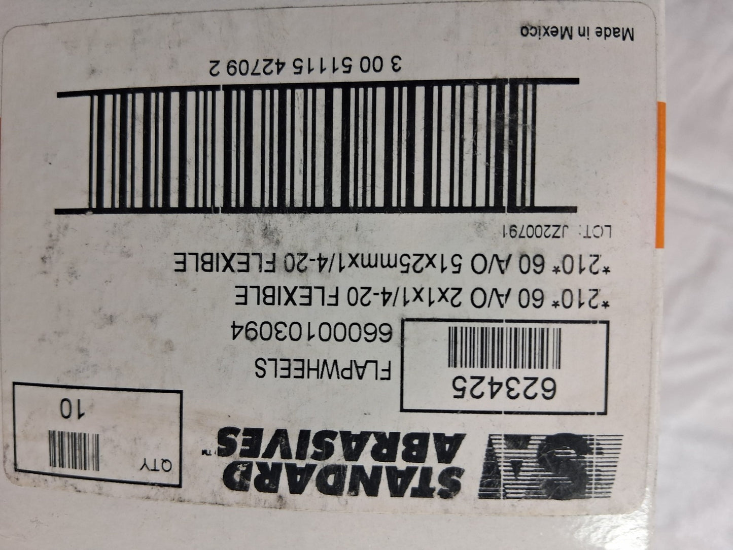 Standard Abrasives Aluminum Oxide Mounted Flap Wheels QTY10 2"dia 32970030