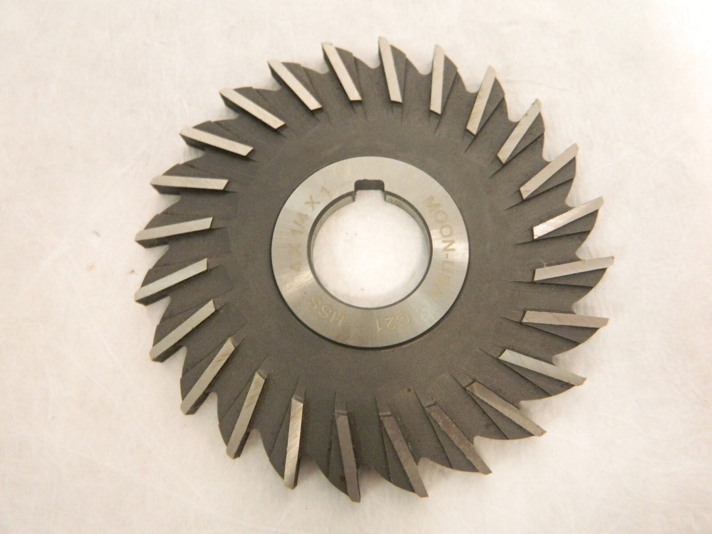 Moon Cutter 4" Diam x 1/4" Face Width Straight Tooth Side Milling Cutter SM4250