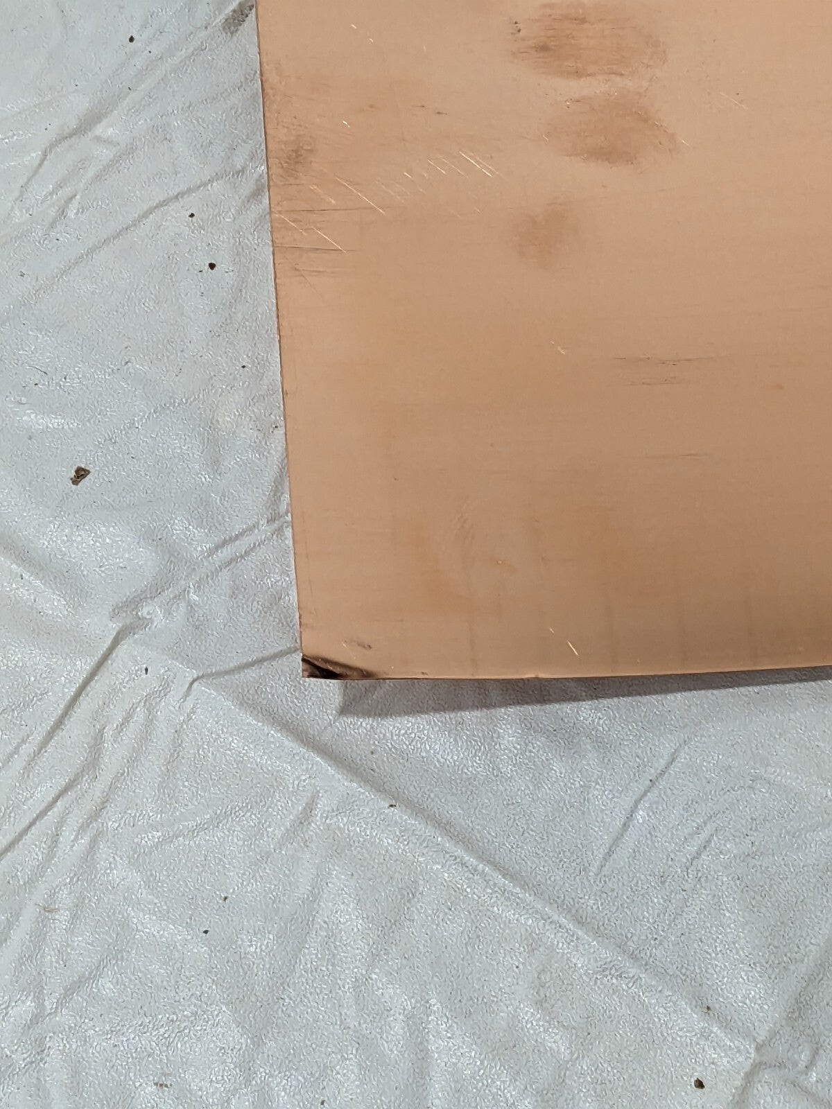 Copper Sheet 0.01 Inch Thick x 12 Inch Square Qty 2 XCUFLR071441x1