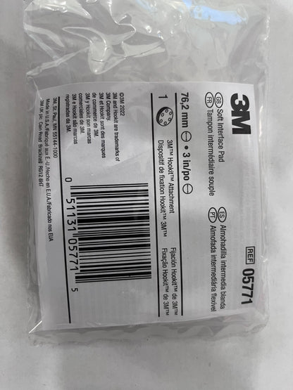 3M Disc Backing Pad: 3" Dia, Hook & Loop Soft Grade, 15000.000 Max RPM box of 10