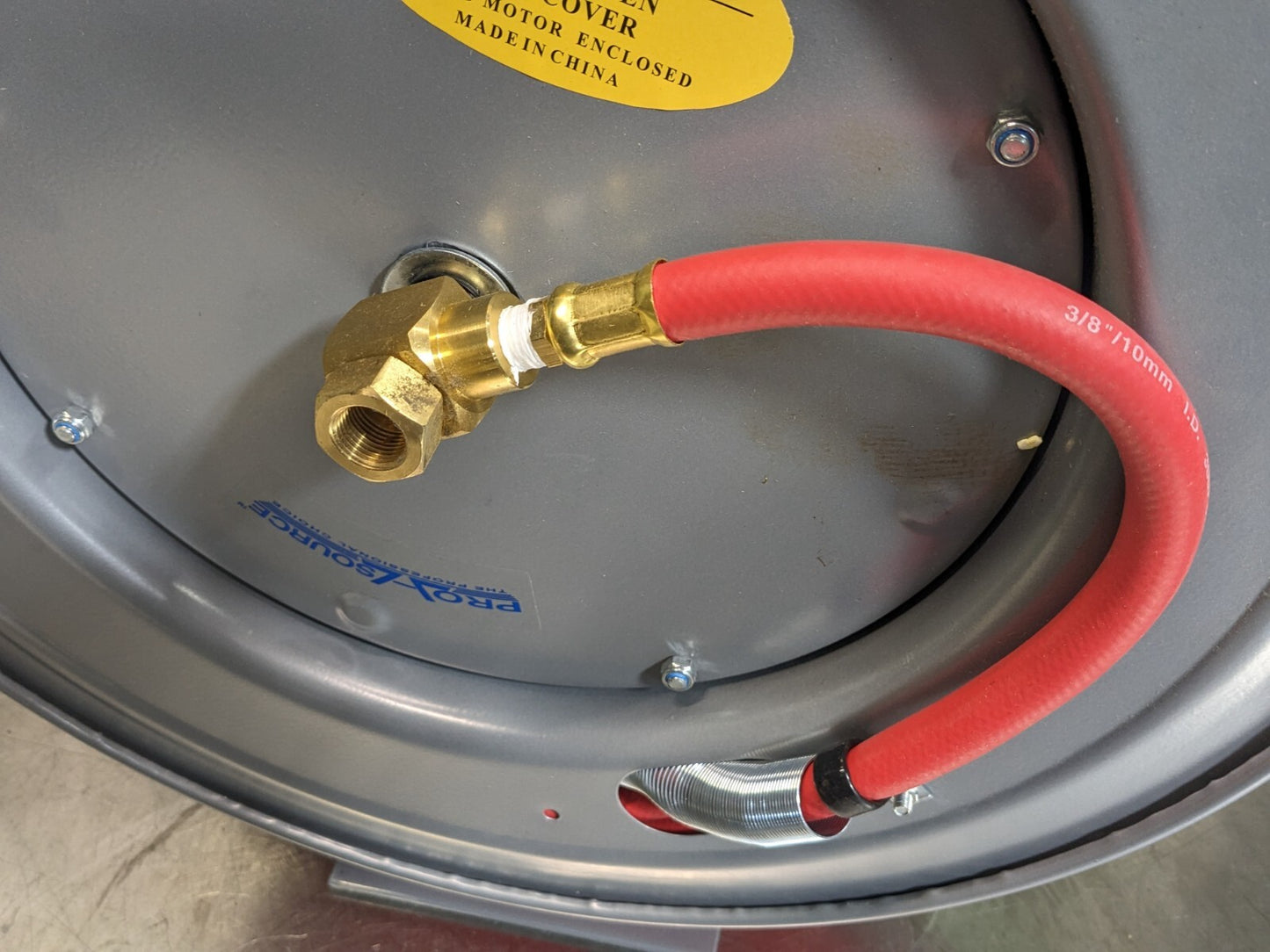 Pro Source 75 Ft Spring Retractable Hose Reel 3/8 In Fitting 300 PSI Max.
