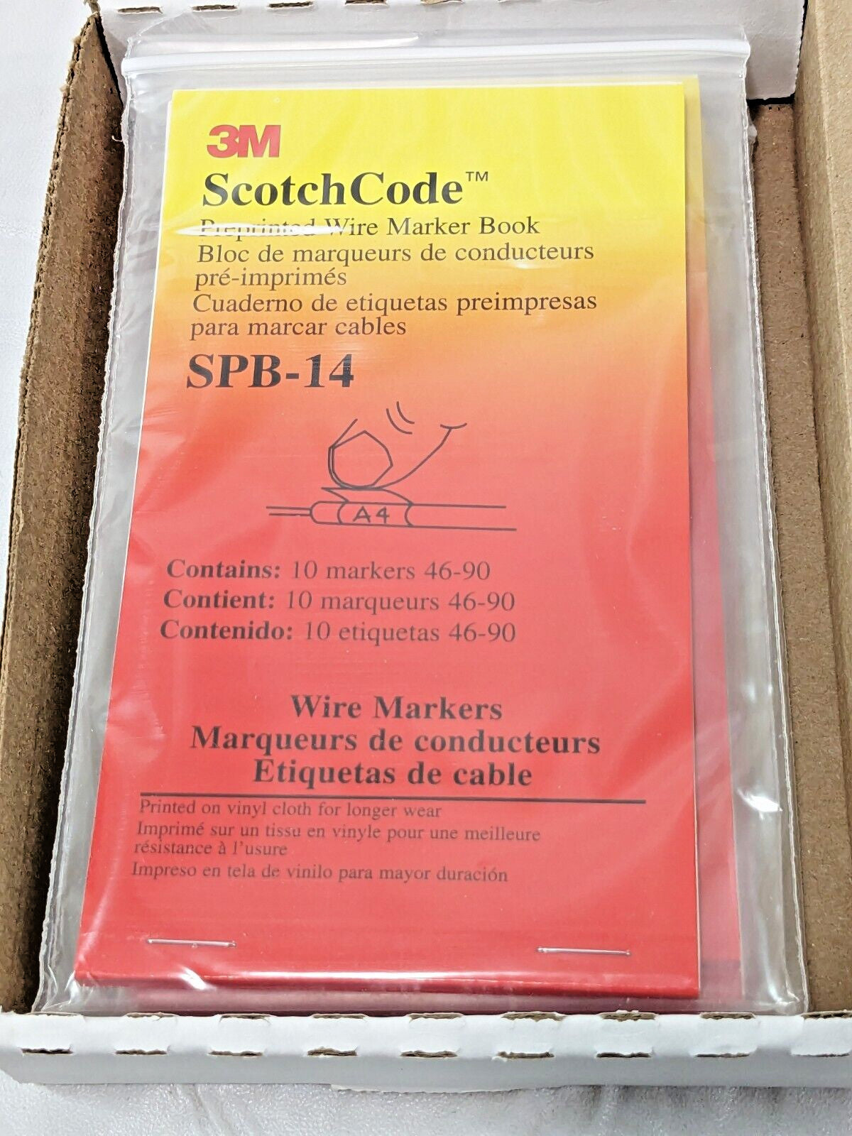 CASE OF 5 3M ScotchCode Pre-Printed Wire Marker Book SPB-14 7000132487