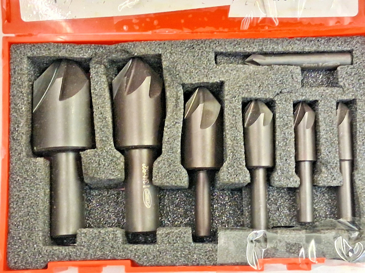Keo Countersink Set 7 Pc 1/4-1" Head Dia 6Fl 919-000-370 DAMAGED CASE