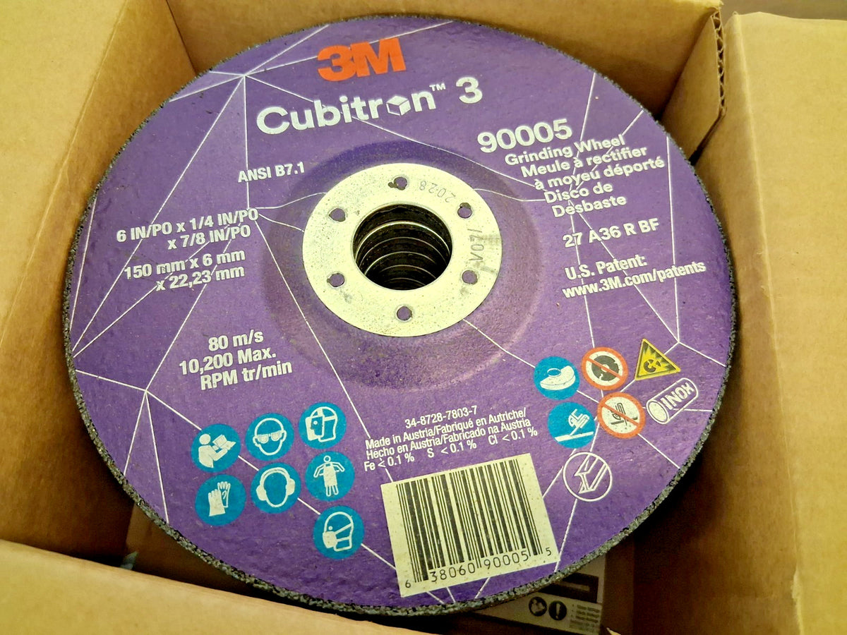 3M Depressed-Center Wheel 6" Dia 1/4" Thick 7/8" Hole 7100313193