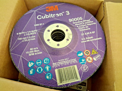 3M Depressed-Center Wheel 6" Dia 1/4" Thick 7/8" Hole 7100313193