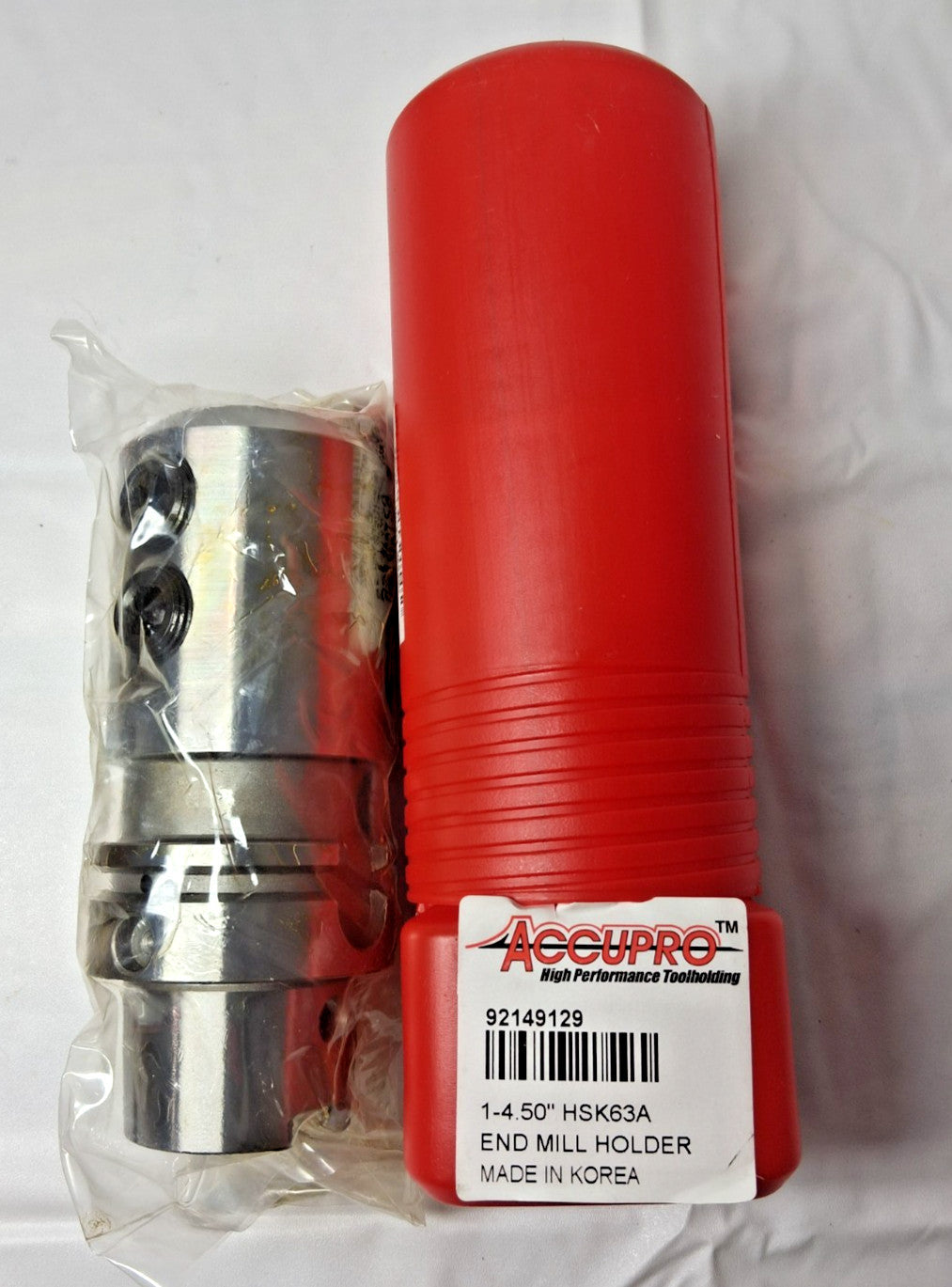 Accupro Taper Shank End Mill Holder 4-1/2" 1"Dia HSK63A 92149129