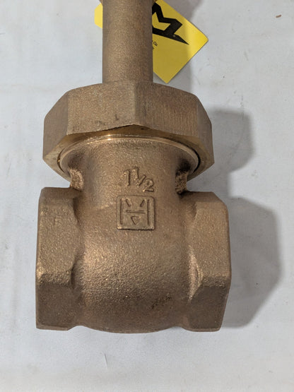Milwaukee Gate Valve: Gate, 1-1/2" Pipe, Threaded (NPT), Bronze 1151-112