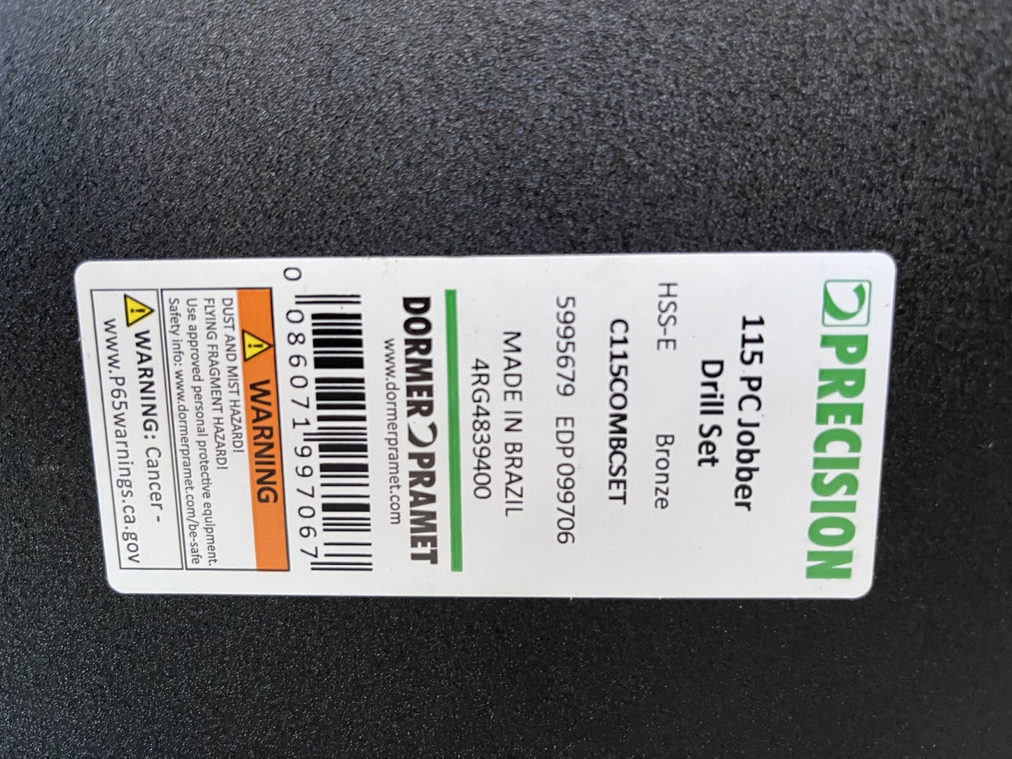 PRECISION TWIST C115COMBCSET 1/16" to 1/2" by 64ths 135° Bronze HSS Dr