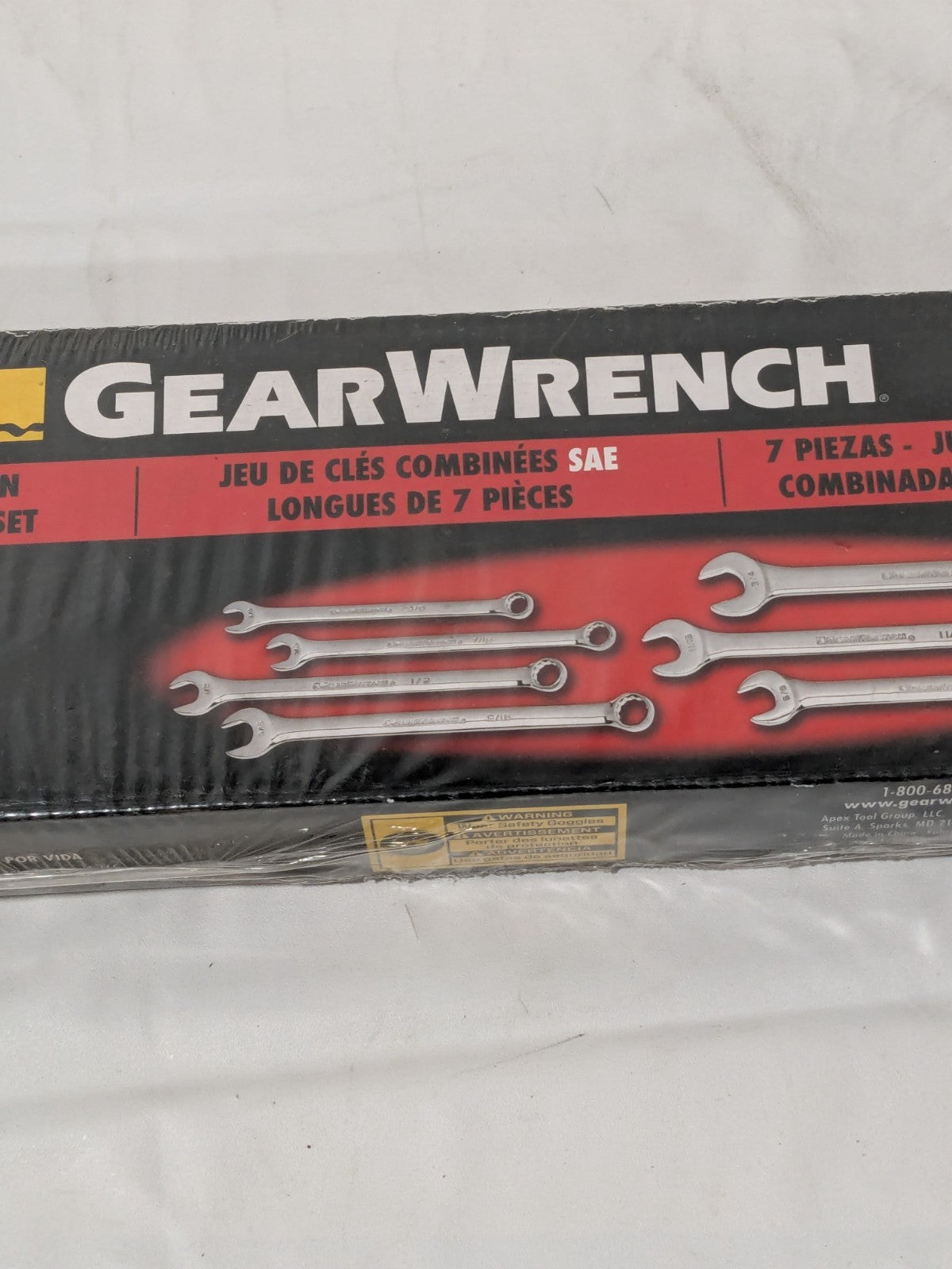 GEARWRENCH Combination Wrench Set: 7 Pc, 3/8 to 3/4" Wrench, Inch 81933