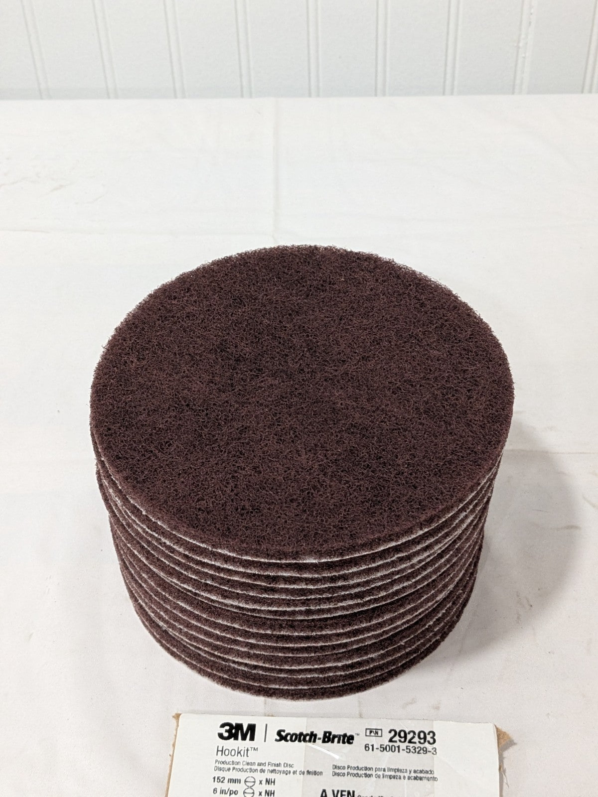 3M Hook & Loop Disc: 6" Dia, Non-Woven, Aluminum Oxide Box of 13 7100138329