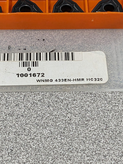 HERTEL Turning Insert: WNMG433ENHMR HC320T, Solid Carbide Qty 10 1001672