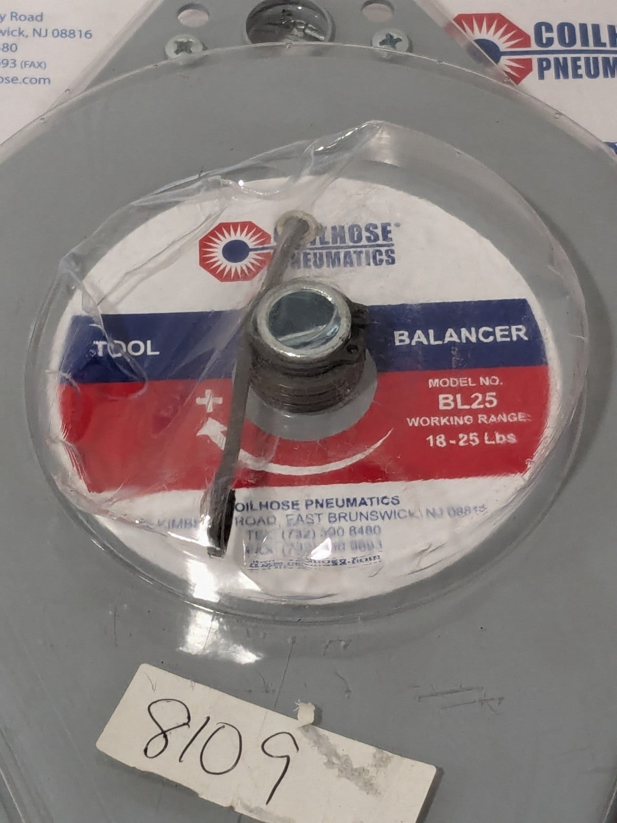 Coilhose Pneumatics Tool Balancer: 25 lb Max Load, 8' Cable Length BL25