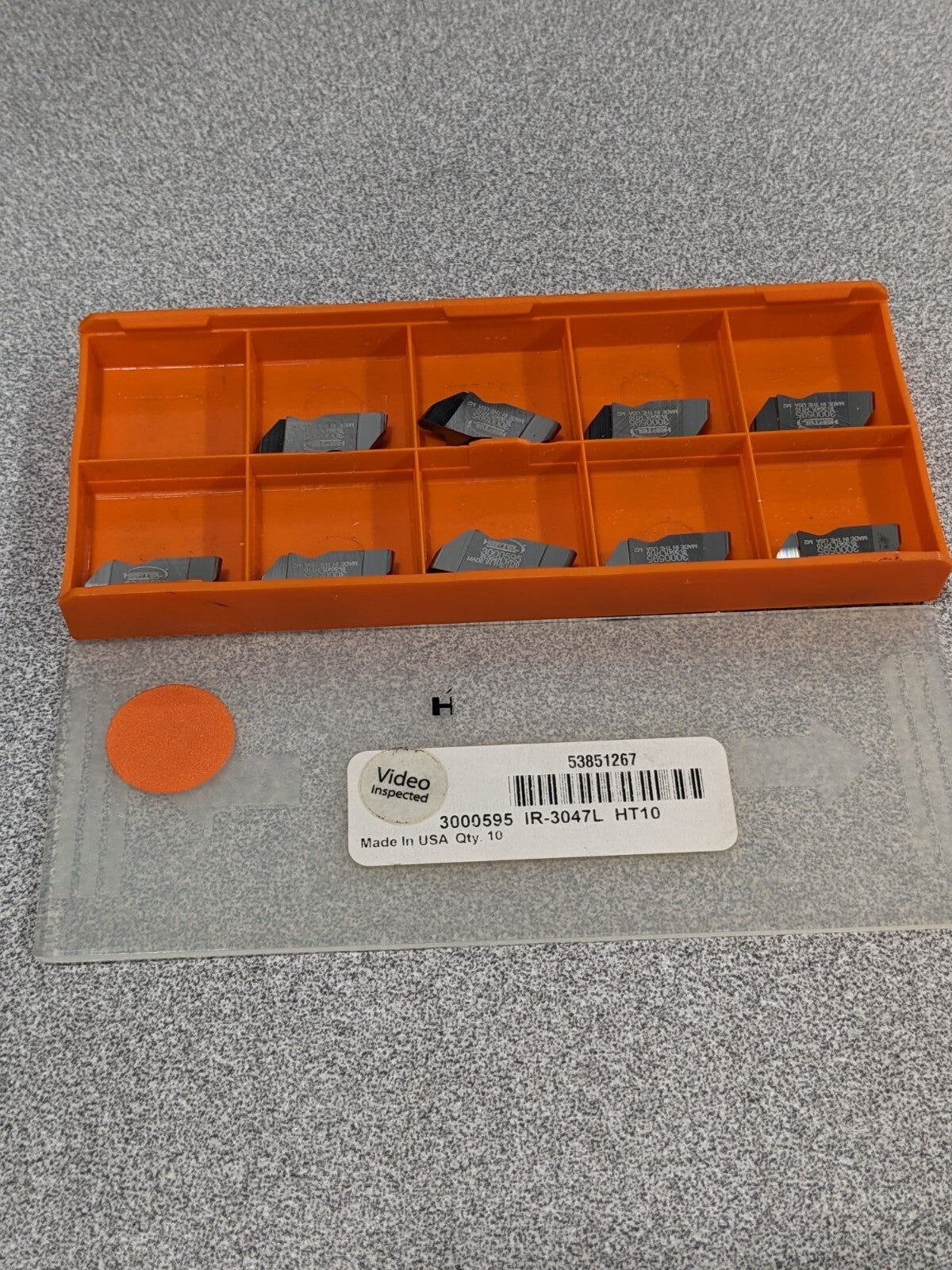 Hertel Grooving Insert: IR3047 HT10, Solid Carbide Qty 9 3000595
