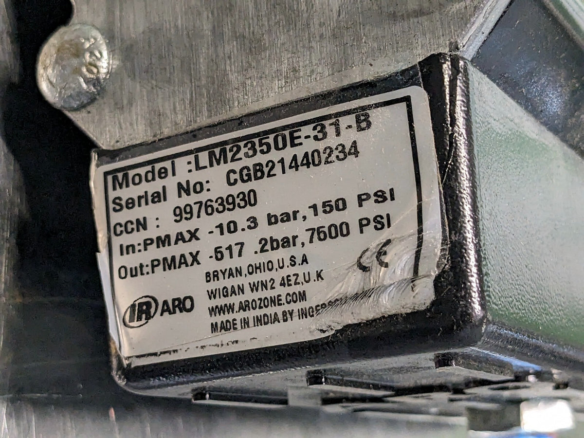 ARO Ingersoll Rand Air Operated Grease Pump LM2350E-31-B Parts / Repair