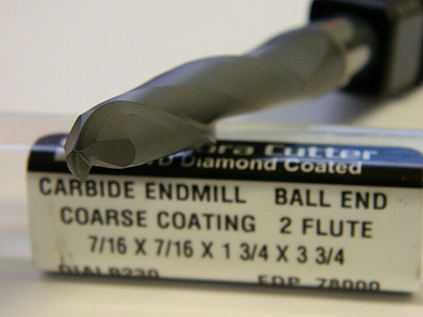 Niagara Cutter 3-3/4"OAL  2Fl Coarse Coating Carbide Ball  Endmill N78000