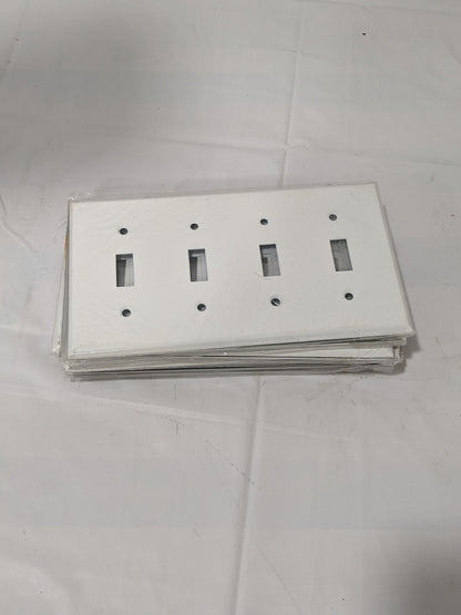 United Electric 4 Gang Steel White Toggle Plate QTY 10 US86074