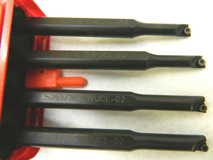 Pro Steel Miniature Boring Bar Set 4Piece 5mm-6mm Steel Shank LH 4" OAL 01907674