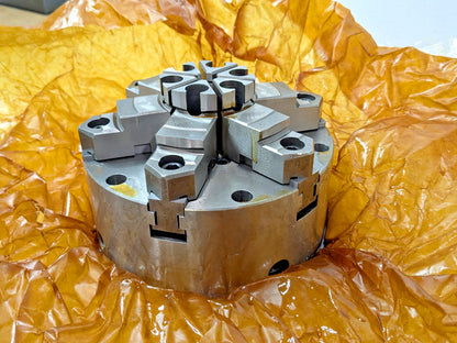 Interstate Manual Lathe Chuck 6-19/64" 6 Jaws Self-Centering Plain Back 08600355