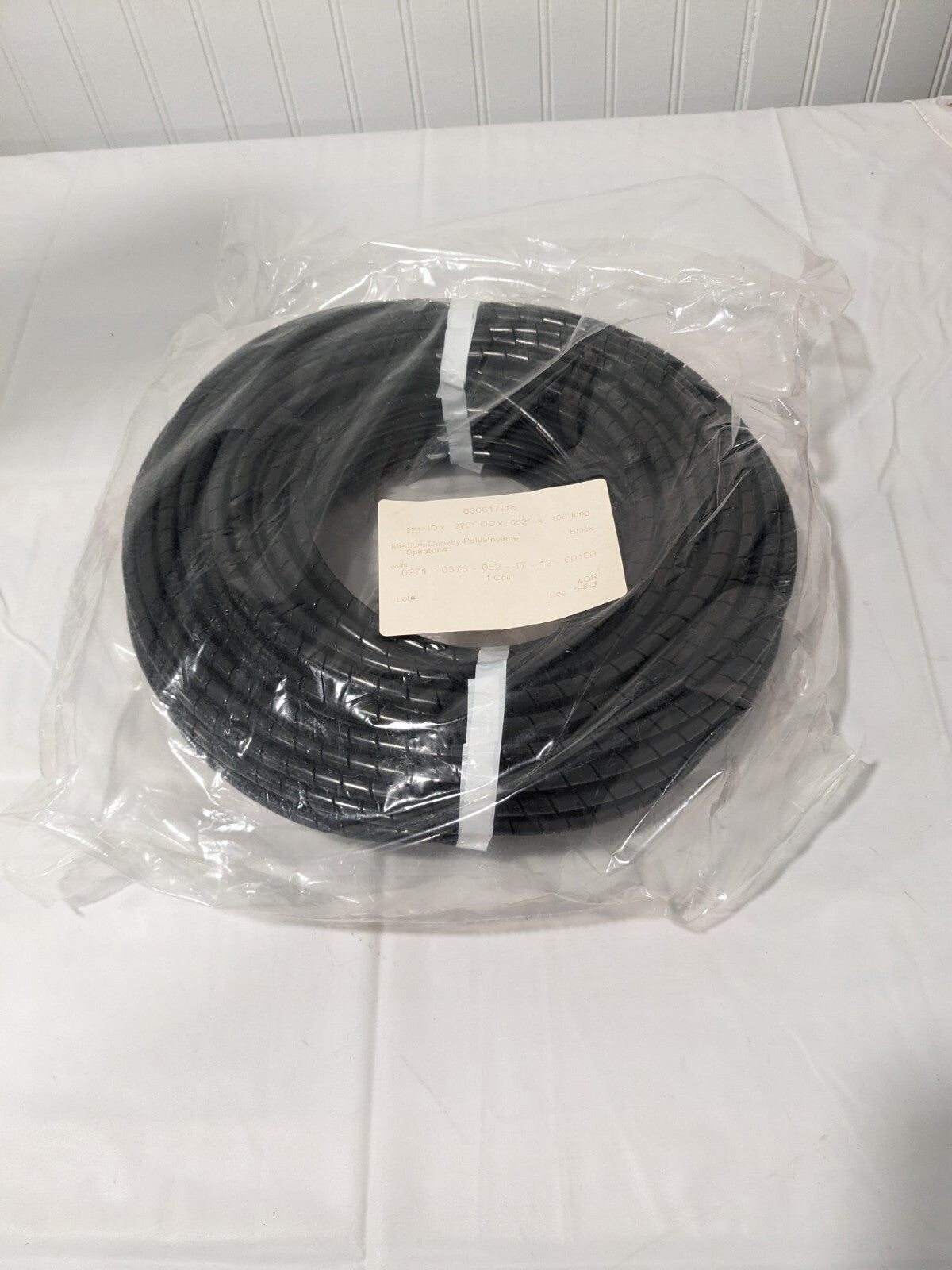 Black MDPE Wire & Hose Harness Cable Sleeve 0.271" ID, 100' Long 17004