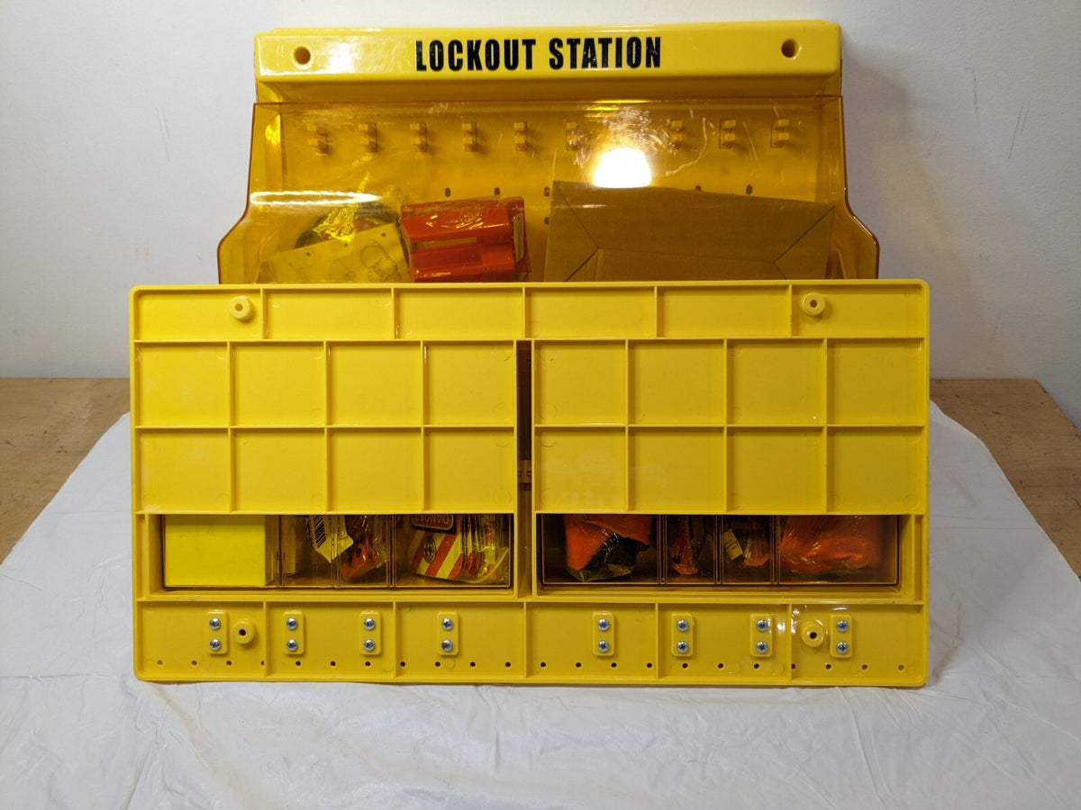 PRO-SAFE Electrical & Valve Lockout Station Polycarbonate BD-B1100 BROKEN CA