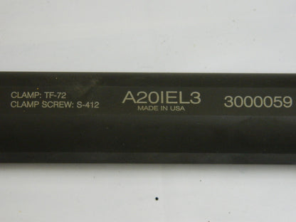 Hertel 0.195" Min Width Internal Left Hand Indexable Grooving Toolholder 3000059