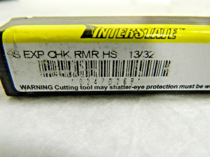Interstate HSS Machine Expansion Reamer 13/32" Diam x 3/4" Flute Length 02470268