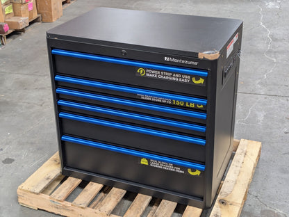 Montezuma 6 Drawer Tool Box Roller Cabinet 36" W. x 24" D. Scratch N Dent