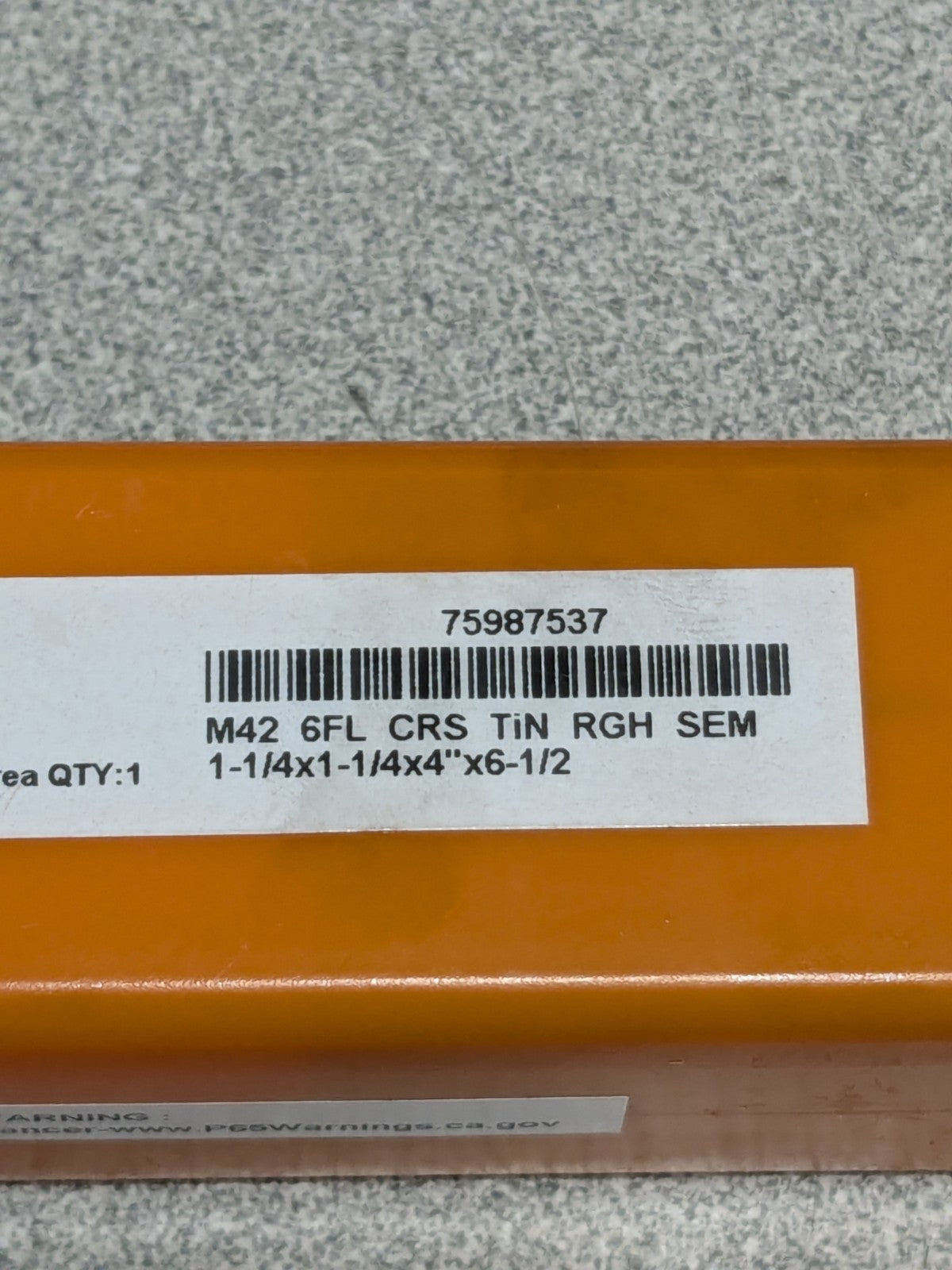 Hertel Roughing End Mill: 1-1/4" Dia, 6 FL, 4" LOC, 6-1/2" OAL 75987537
