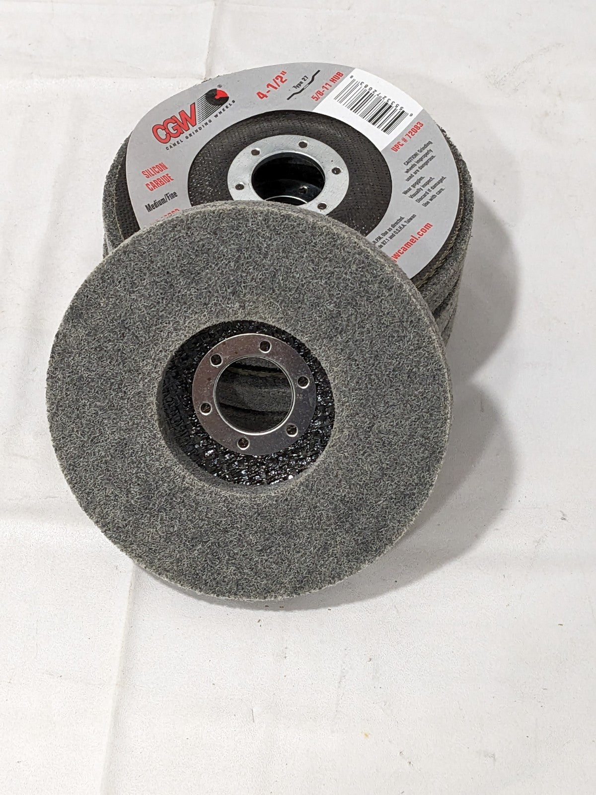 CGW Grinding Wheel 4-1/2 x 7/8 Silicon Carbide Medium-Fine Qty 4 72082