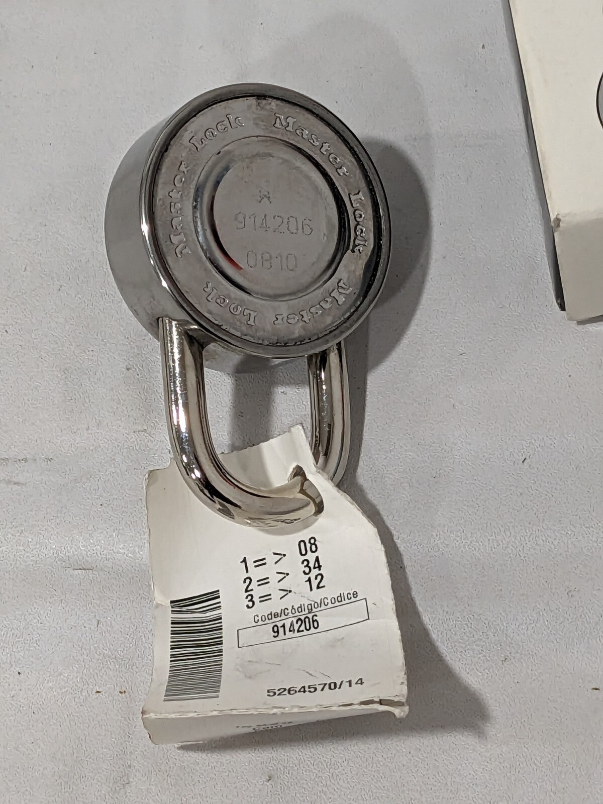 MASTER LOCK Combination Lock: Steel, 1-7/8" Wide 1500KA-083412