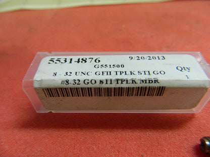 GF Gage  Single 8-32 UNC Plug Thread Insert Go Gage #G551500