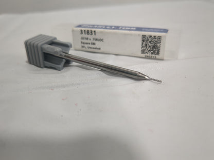 HARVEY TOOL Square End Mill 1/32" Dia 5/32" LOC 3 Fl Solid Carbide 31831