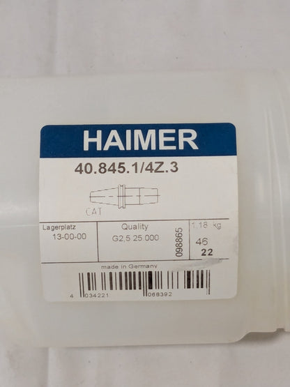 HAIMER Shrink-Fit Tool Holder & Adapter: CAT40, 0.25" Hole Dia 40.845.1/4Z.3