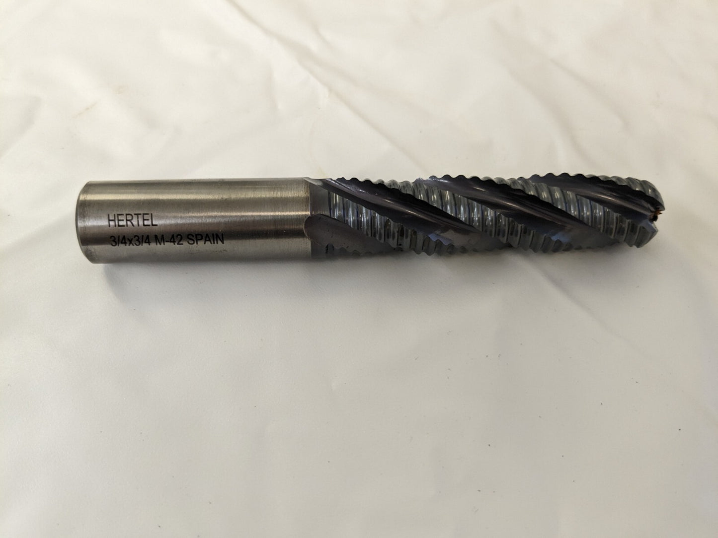 HERTEL Roughing End Mill: 3/4 Dia, 4 Flutes, Single End, Cobalt 75987685