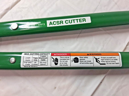 Greenlee Steel Handle Cable Cutter 0.13 & 0.44" Capacity 28" OAL 749