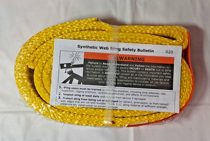 Lift-All Polyester Eye & Eye Web Sling 6'L 1"W 3200 lb VC QTY2 EE2801DFX6