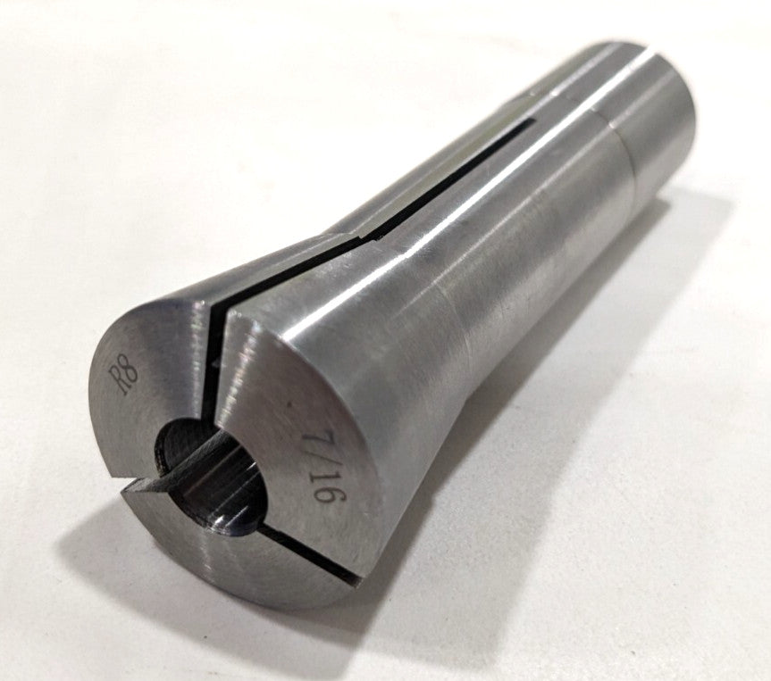 R8 Round Collet  7/16" Bore  7/16-20 Drawbar Thread  Steel  231-4728