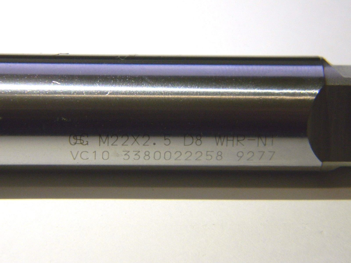 OSG M22 X 2.50mm  3 Fl D8 HR Coated HSS Spiral Point Tap 3380022258