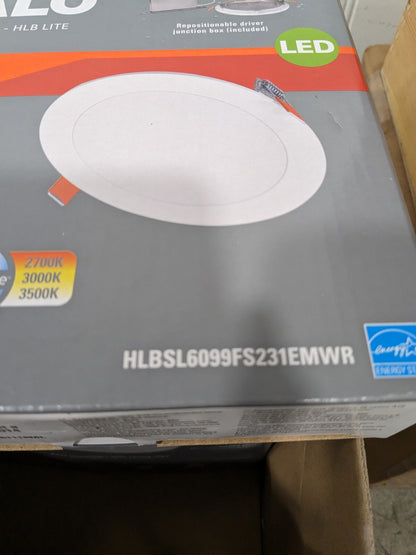Halo 6" LED Ultra Thin Downlight Selectable Light Color Qty 4 HLBSL6099FS231EMWR
