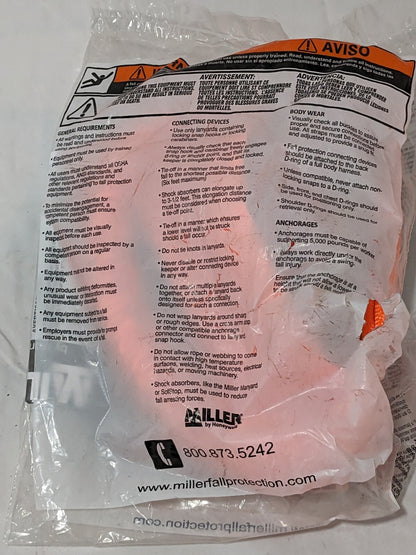 Miller Titan 6' Tubular Shock-Absorbing Lanyard 310 Lb Cap T5111-Z7/6FTAF