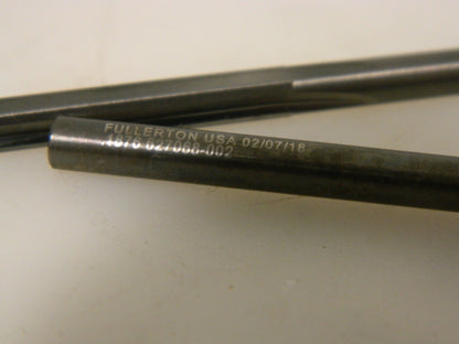 Fullerton Carb Chucking Reamer .1876 Str Flute Str Shank Qty 2 1450S .1876