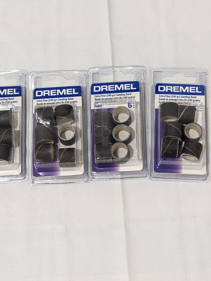 Dremel Extra Fine Sanding Band 240 Grit 1/2" Qty 6 Packs 445