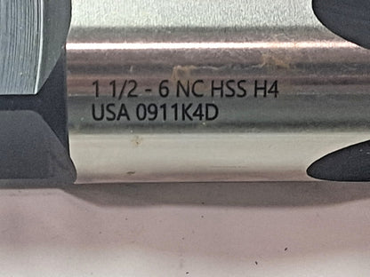 Titan Plug Chamfer Straight Flute Tap HSS 1-1/2-6UNC 4FL 2B & 3B COF TT90693